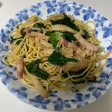 ほうれん草ときのこたっぷりスパゲティ